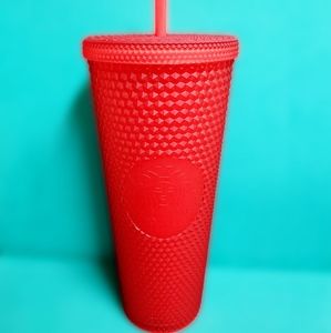 Matte Red Studded Starbucks Tumbler